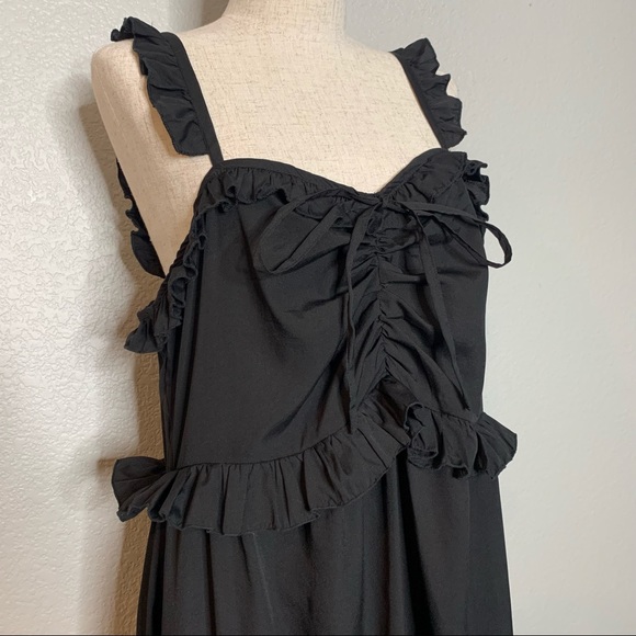 Boohoo Ruffle Tiered Black Sleeveless Maxi Dress - Picture 7 of 11